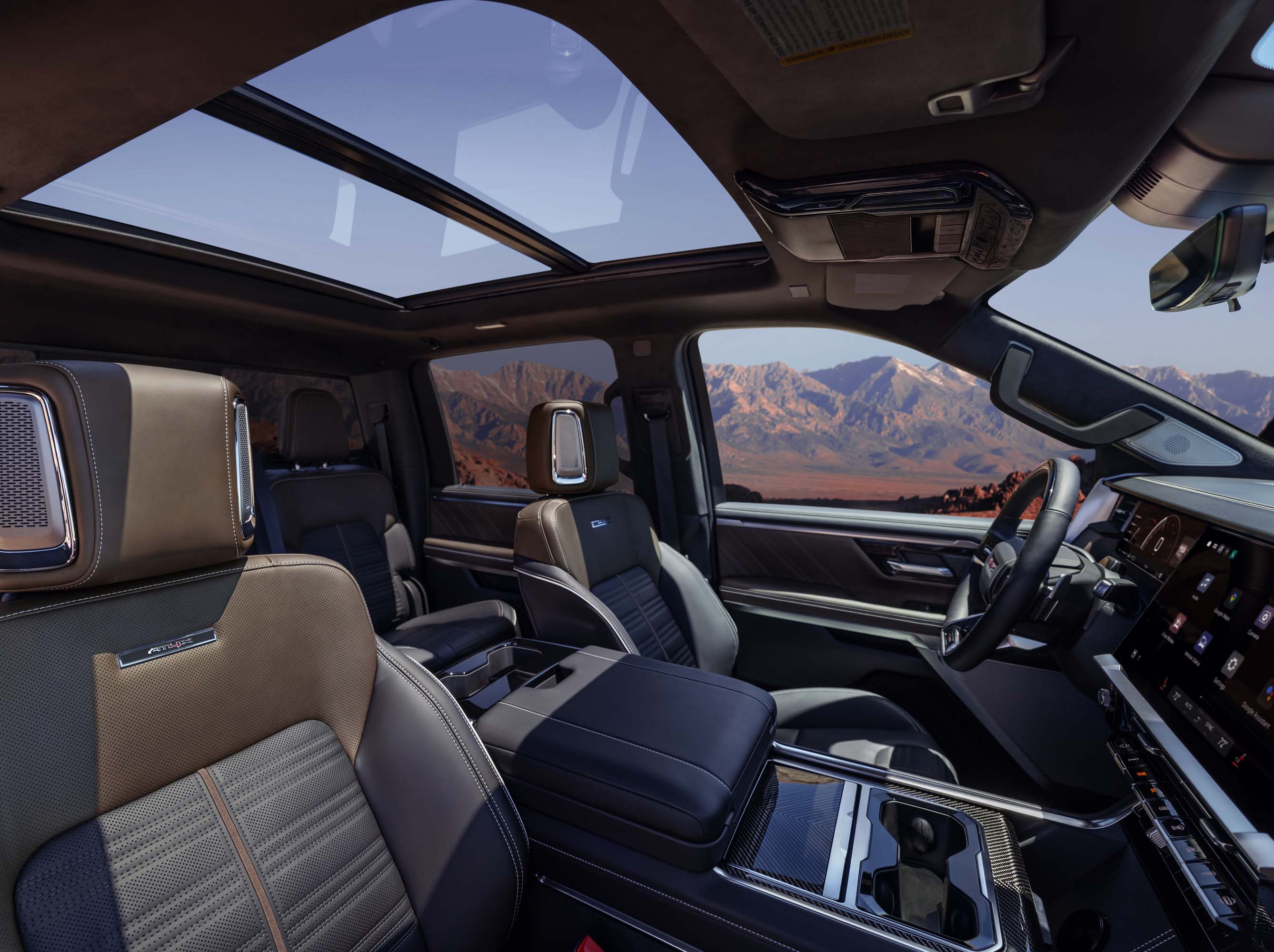 2027 GMC Sierra 1500 AT4X redesigned interior with Timber Mahogany accents