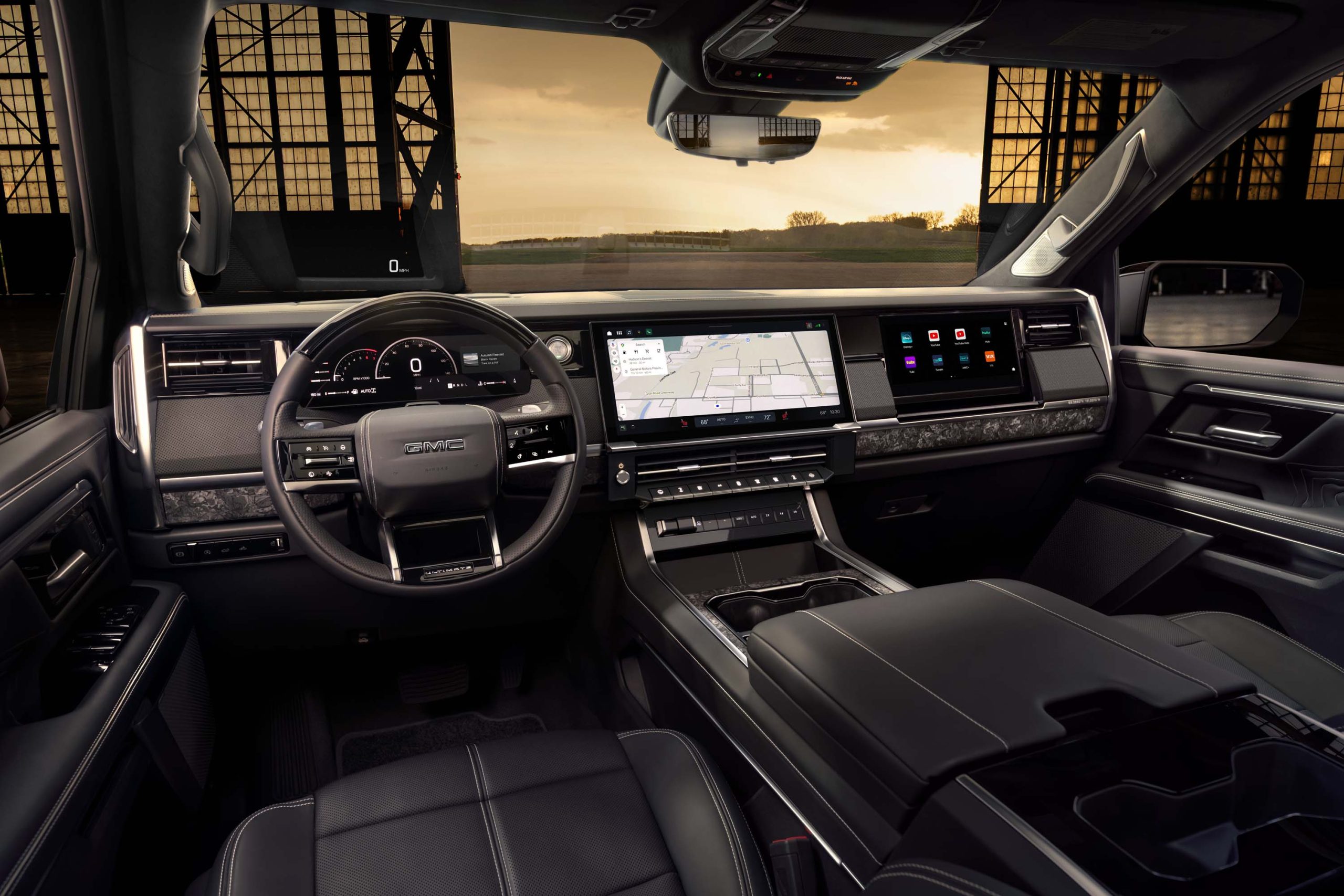 2027 GMC Sierra 1500 Denali Ultimate interior with advanced digital displays
