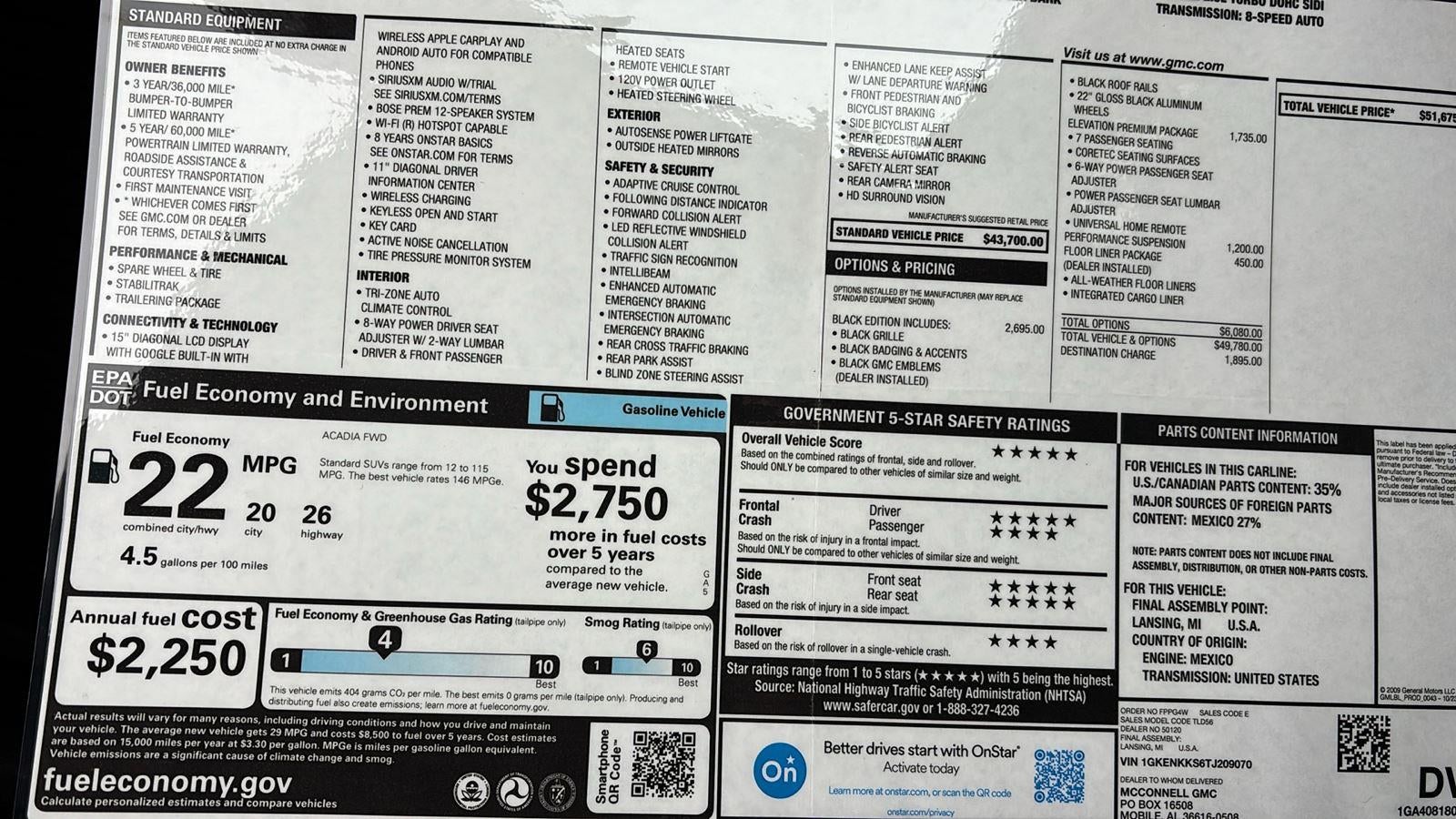 2026 GMC Acadia Elevation