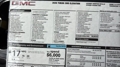 2026 GMC Yukon Elevation