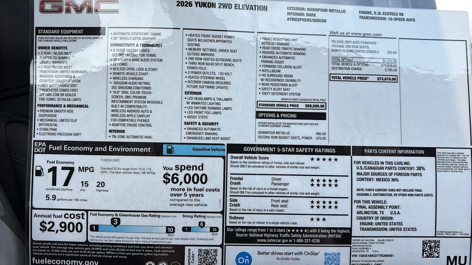 2026 GMC Yukon Elevation