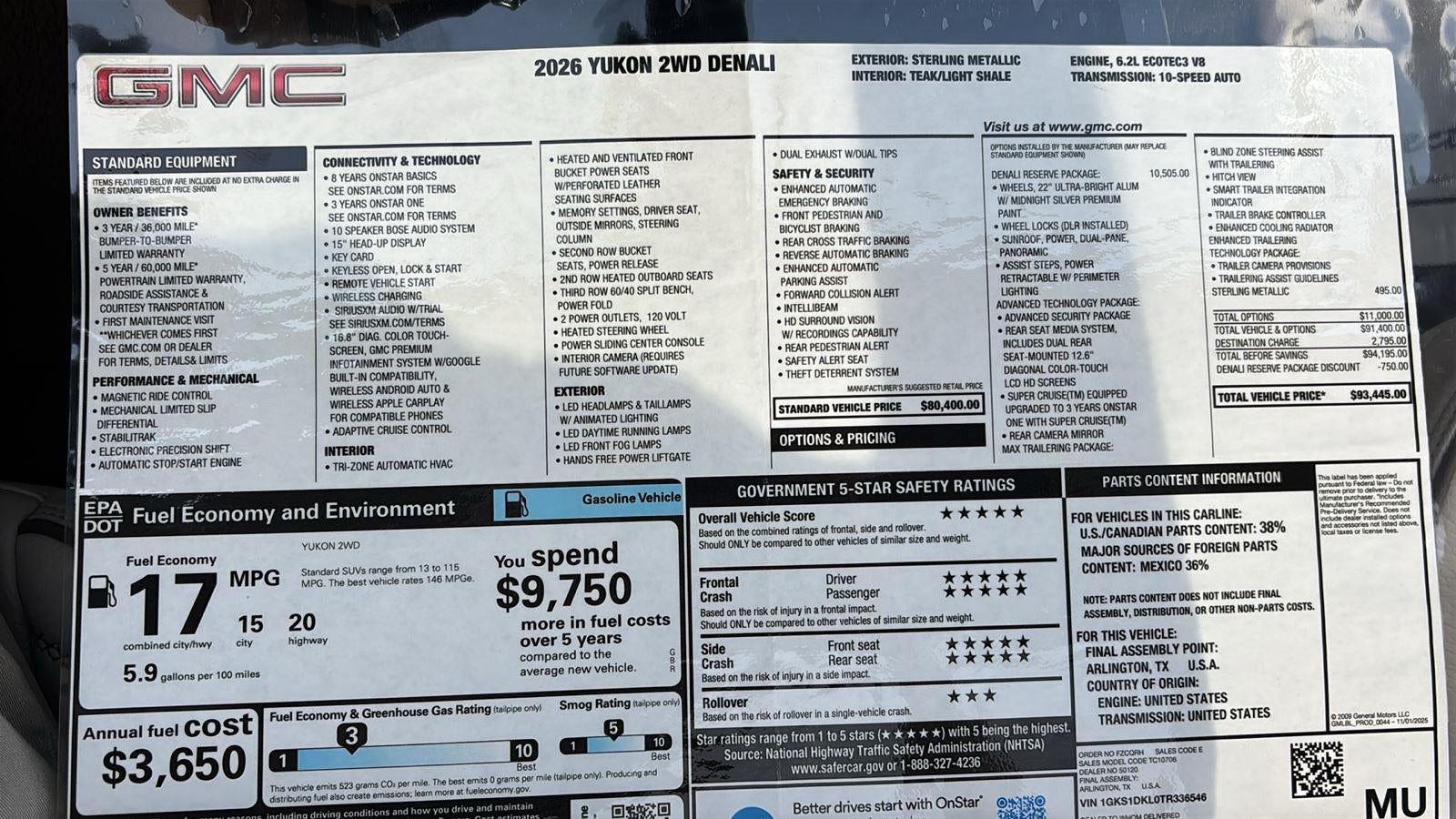 2026 GMC Yukon Denali