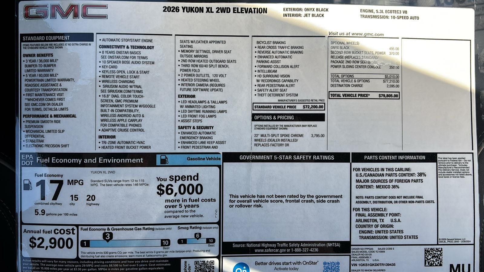 2026 GMC Yukon XL Elevation