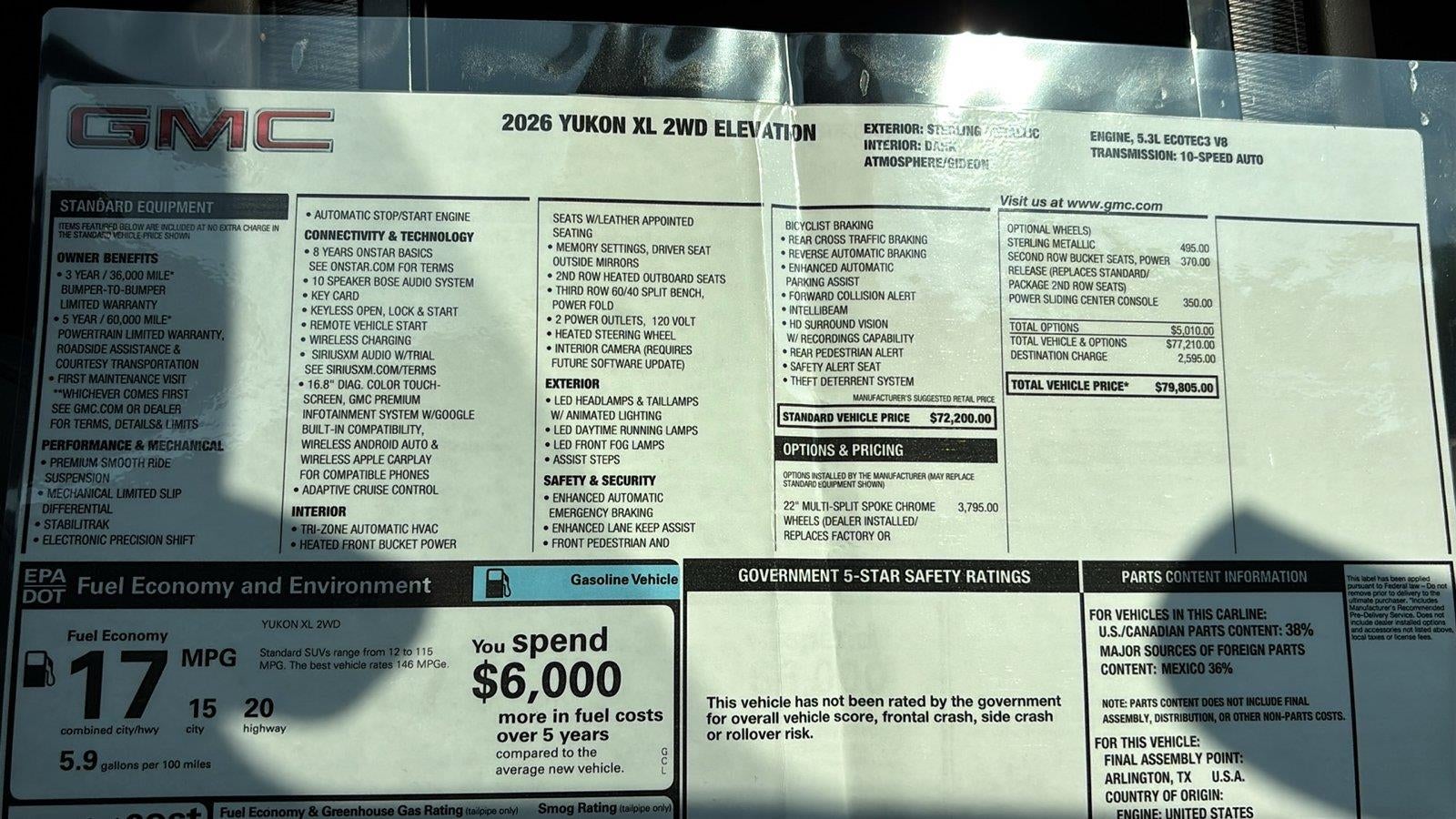 2026 GMC Yukon XL Elevation