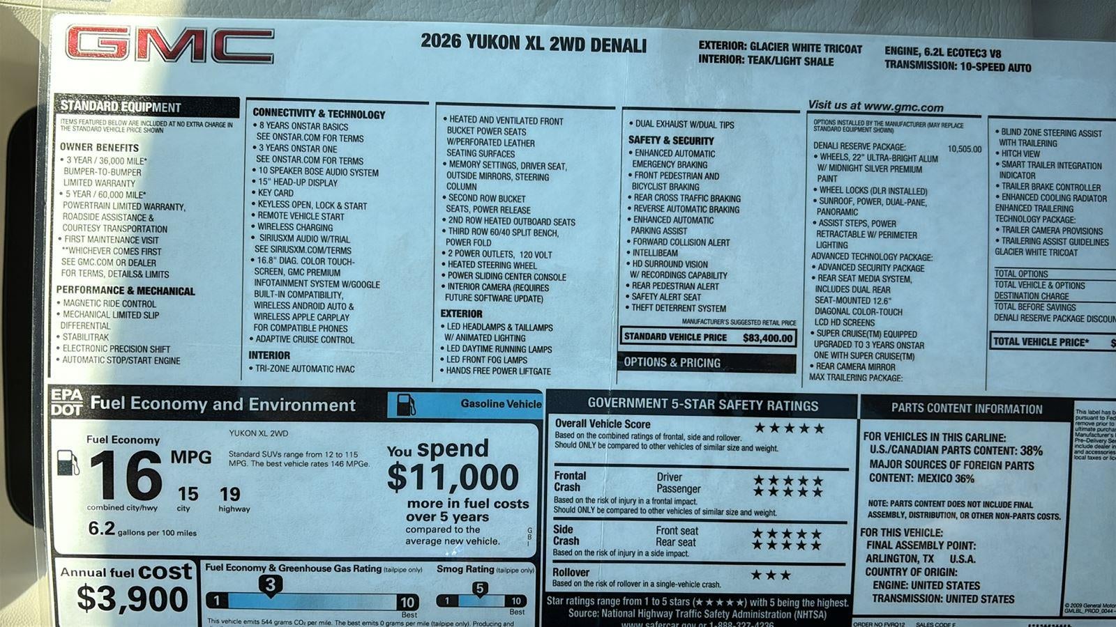 2026 GMC Yukon XL Denali