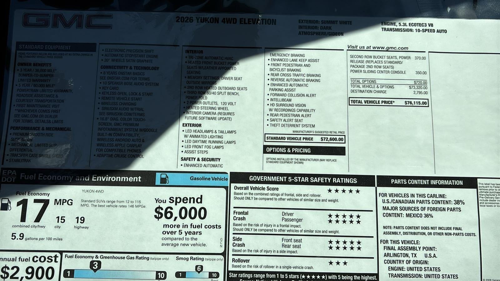 2026 GMC Yukon Elevation