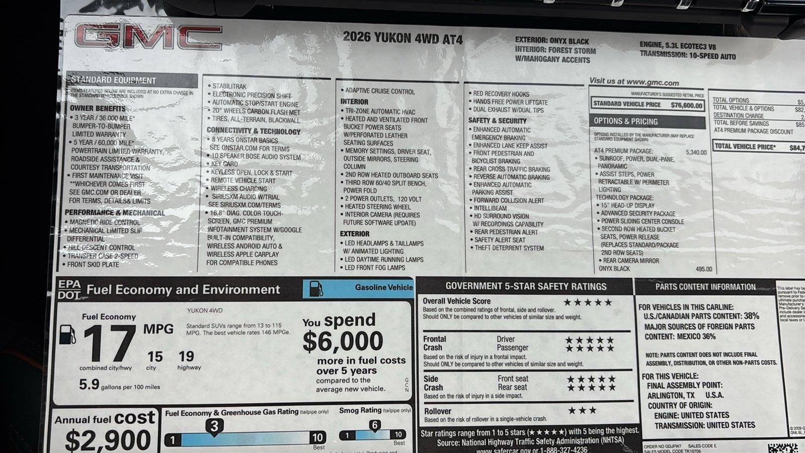 2026 GMC Yukon AT4