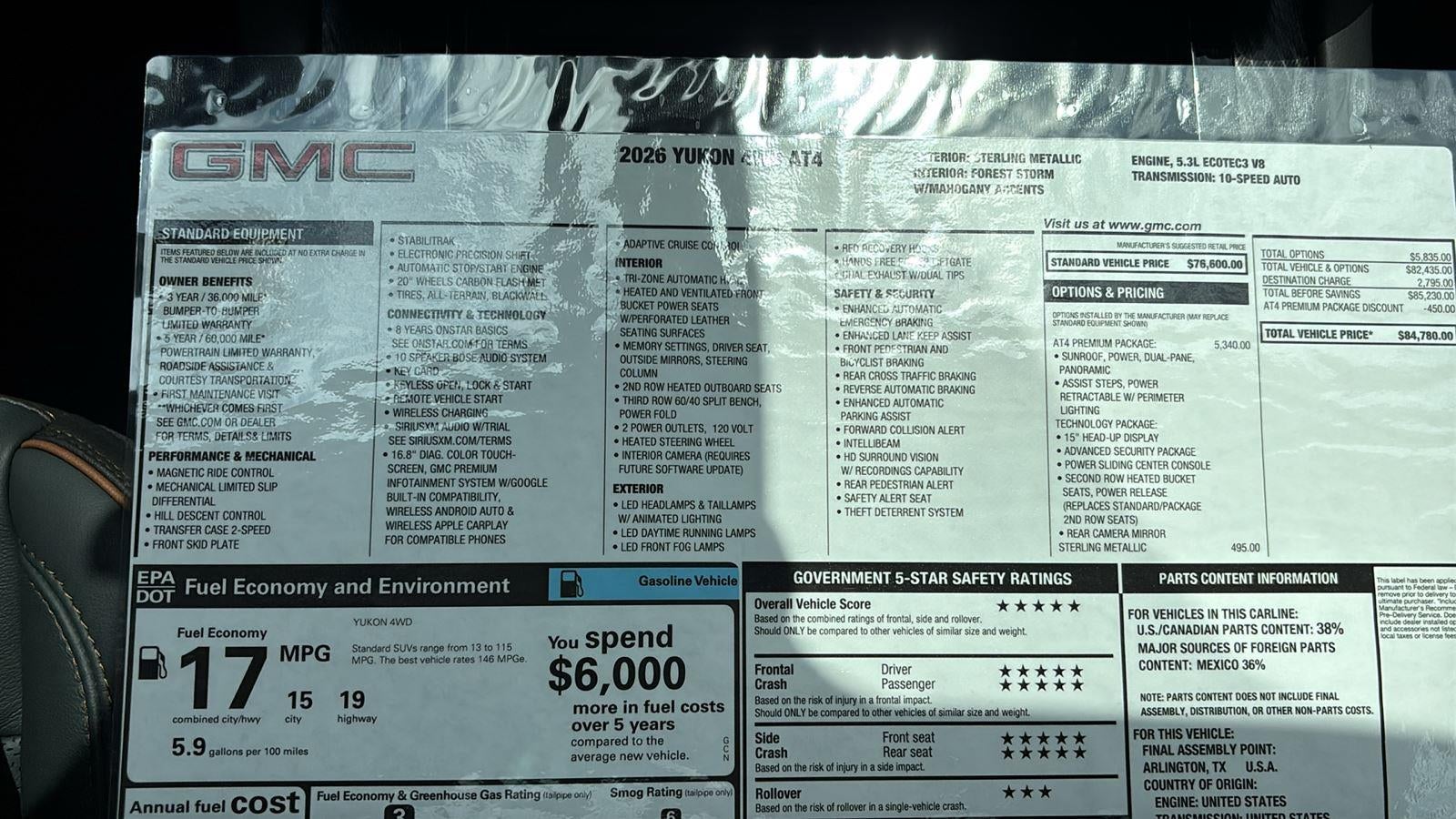 2026 GMC Yukon AT4