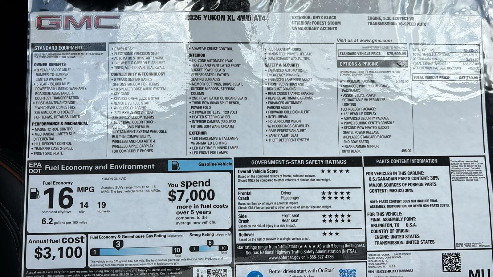 2026 GMC Yukon XL AT4