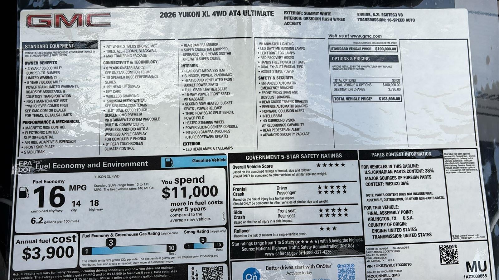 2026 GMC Yukon XL AT4 Ultimate