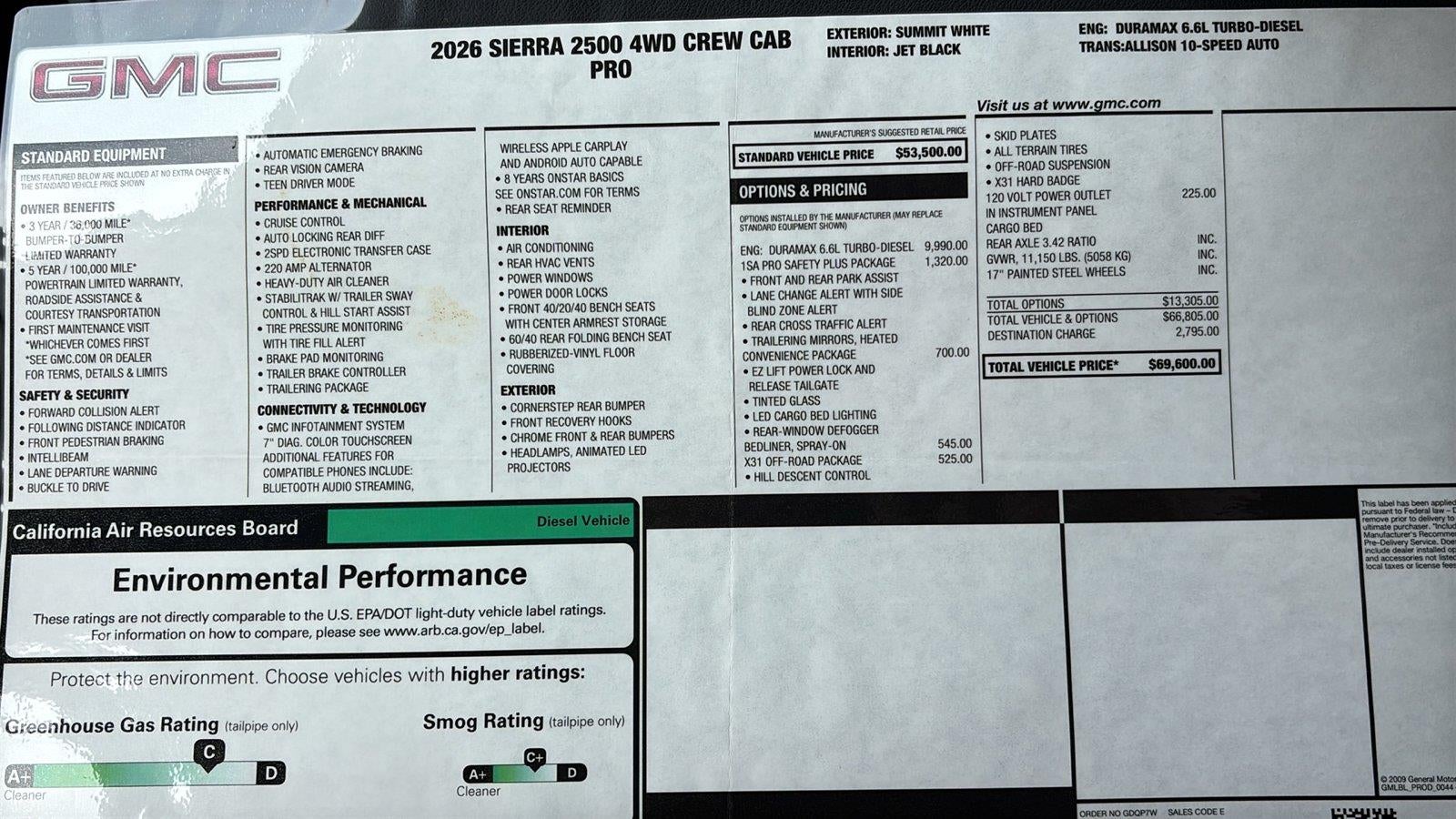 2026 GMC Sierra 2500 HD Pro