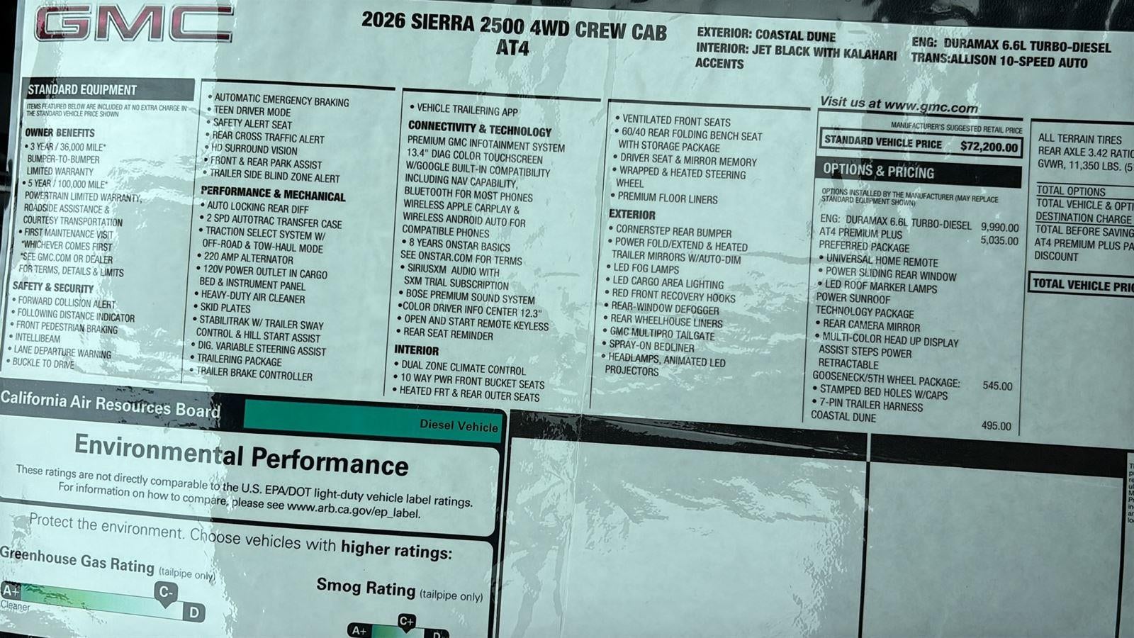 2026 GMC Sierra 2500 HD AT4