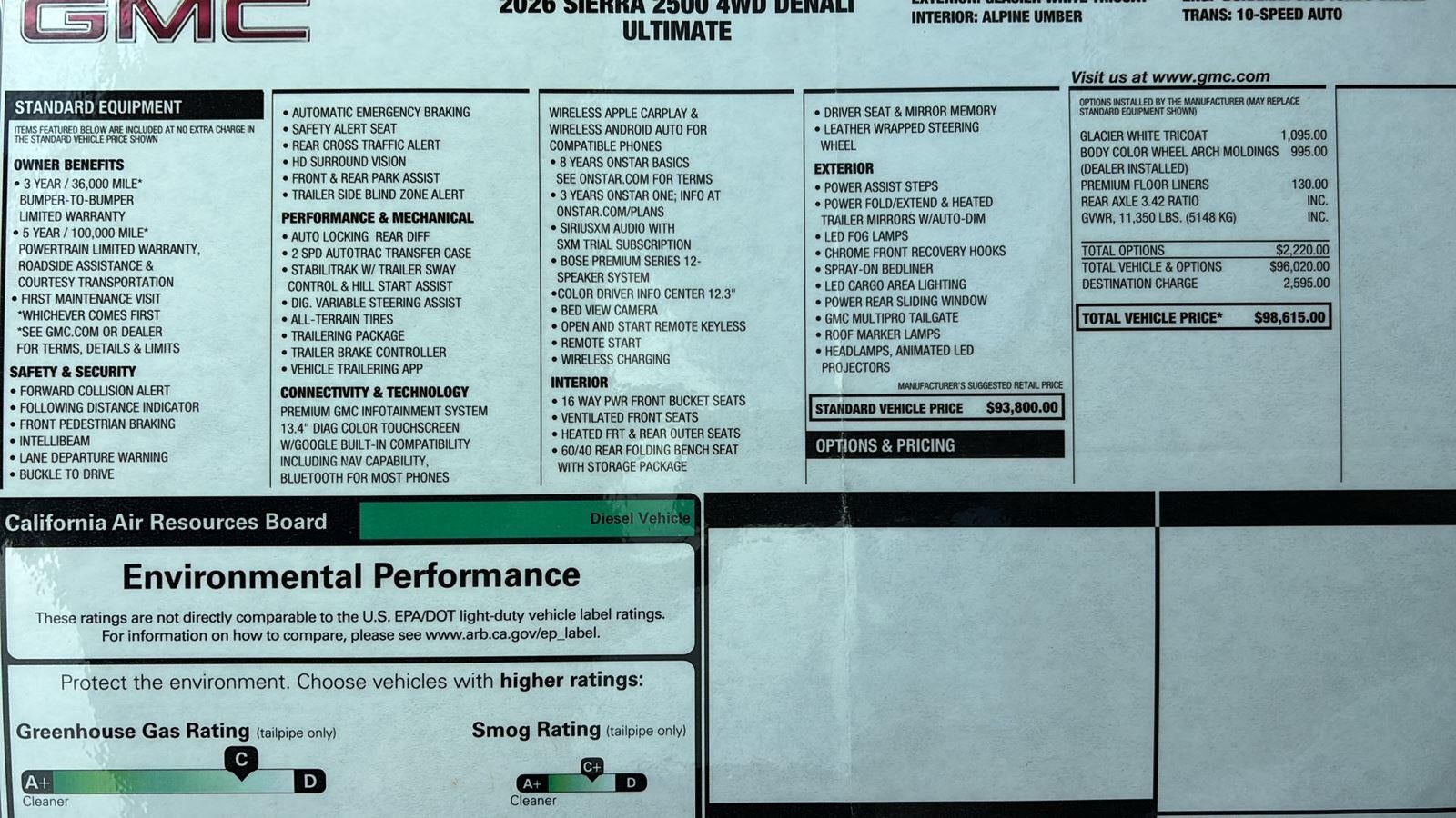 2026 GMC Sierra 2500 HD Denali Ultimate
