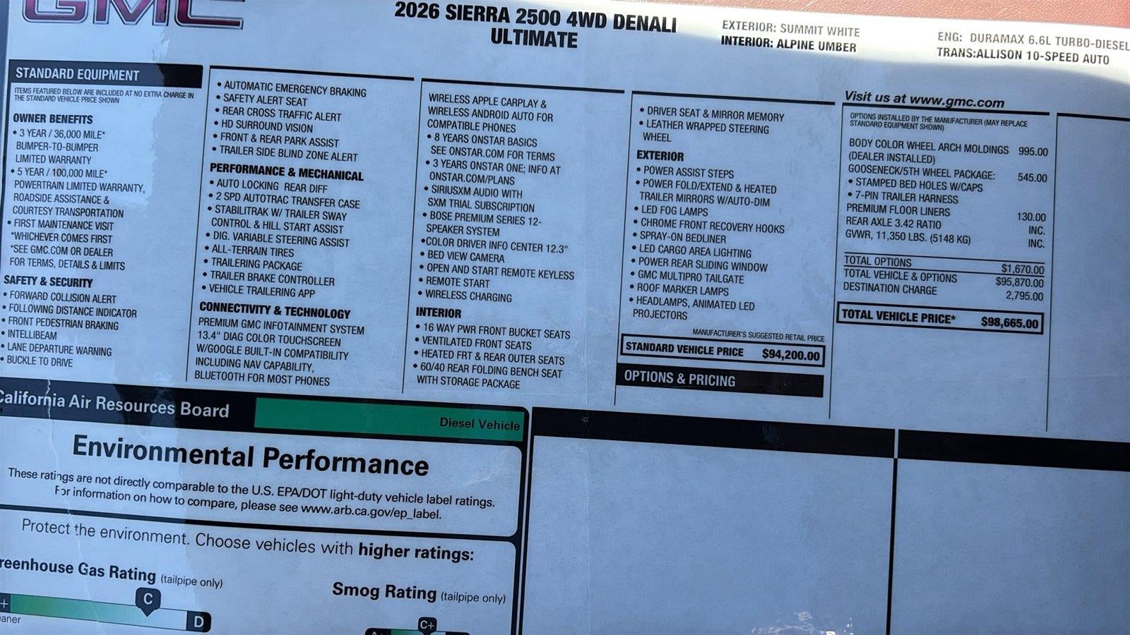 2026 GMC Sierra 2500 HD Denali Ultimate