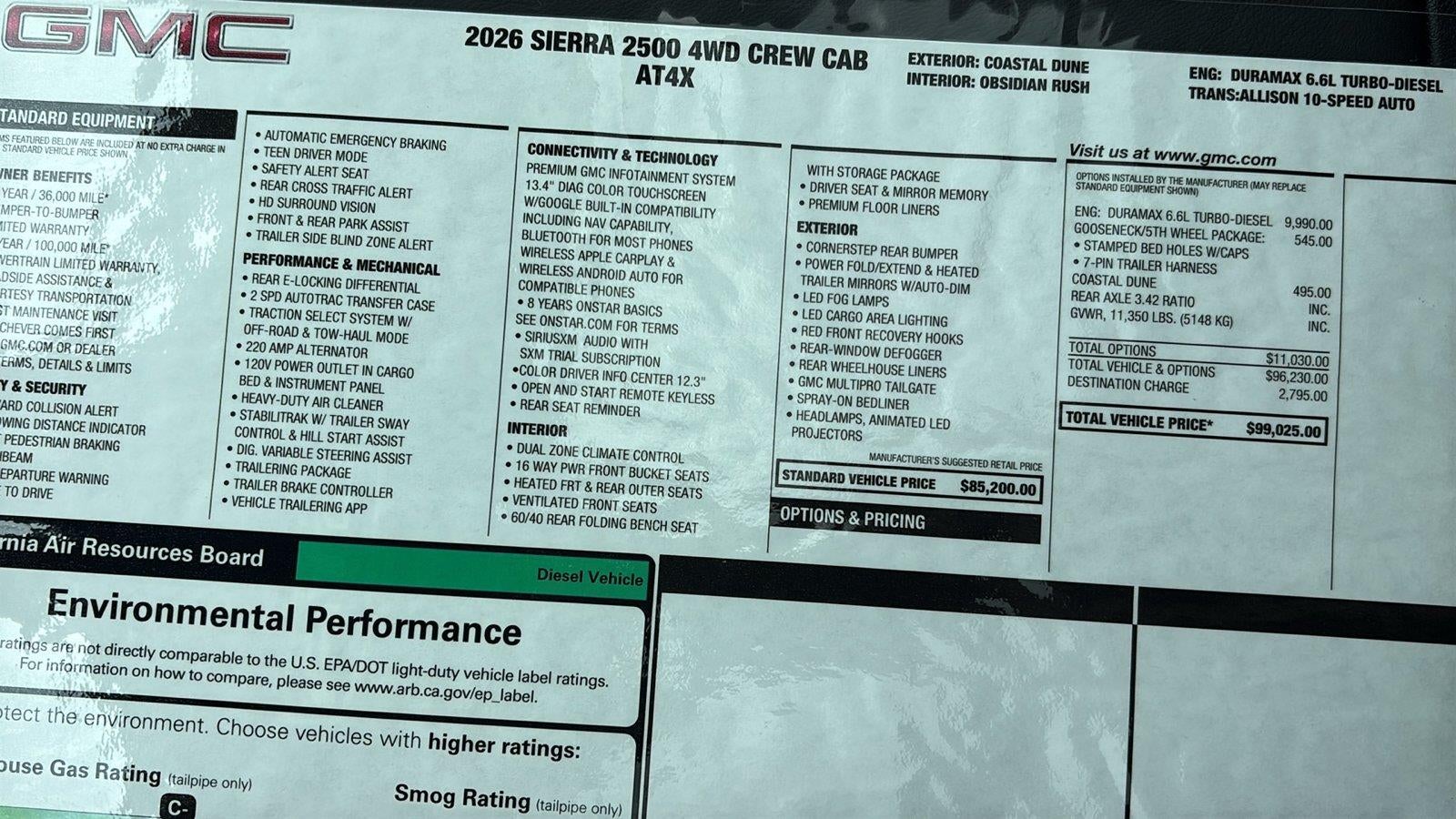 2026 GMC Sierra 2500 HD AT4X