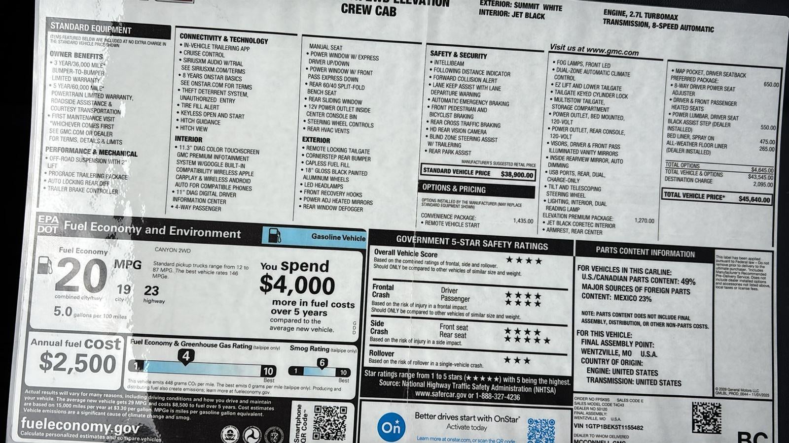 2026 GMC Canyon Elevation