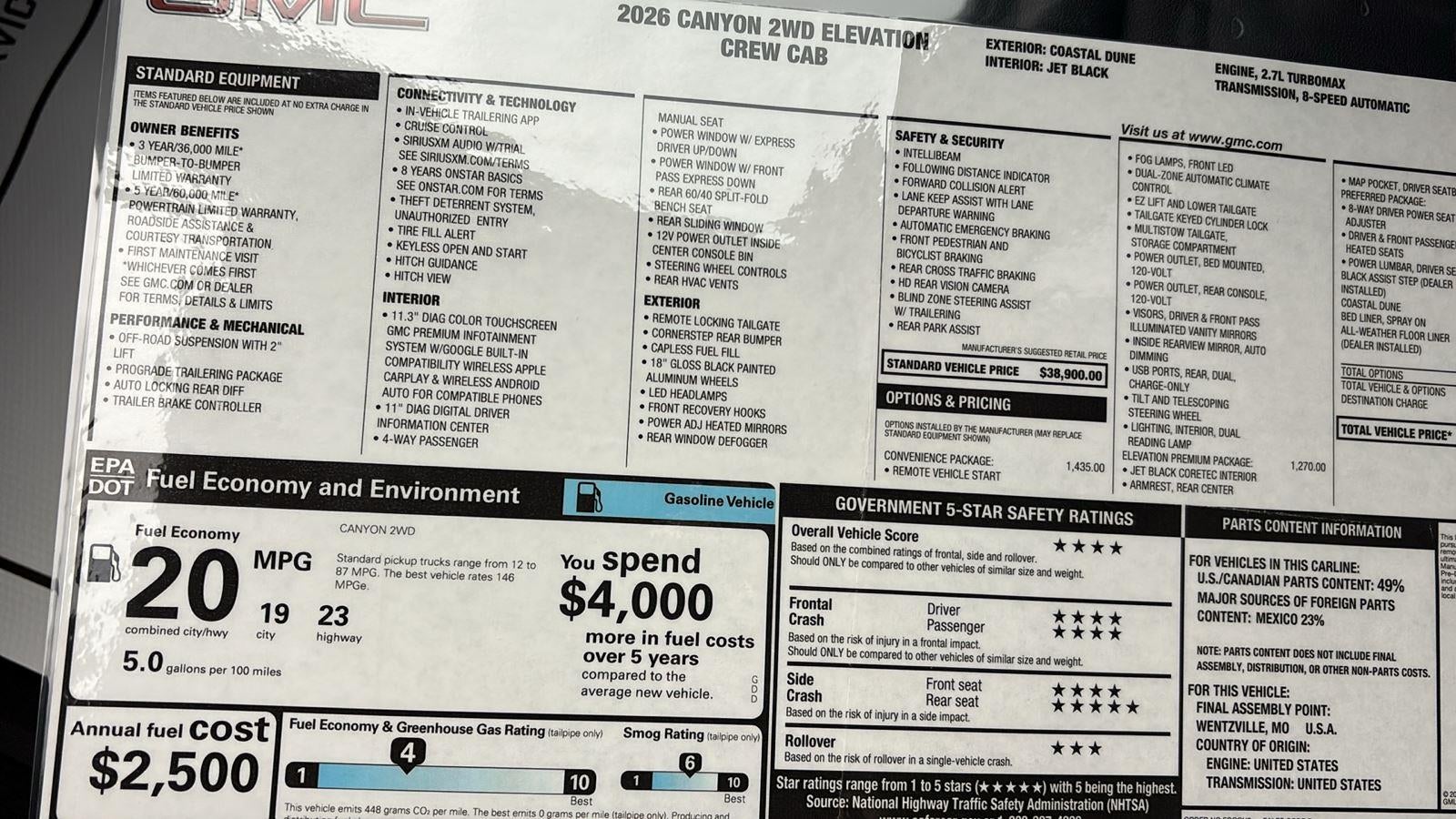 2026 GMC Canyon Elevation