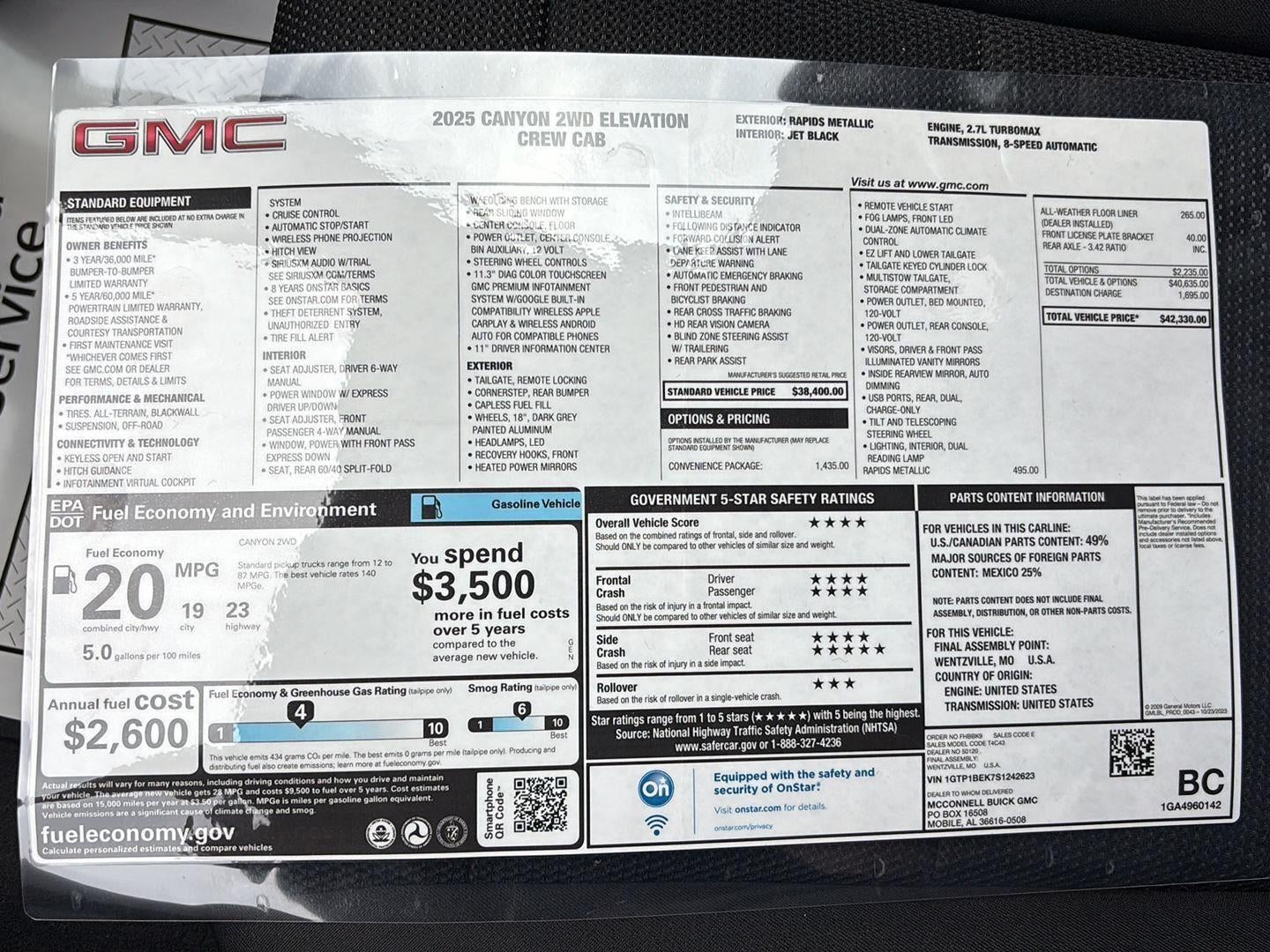 2025 GMC Canyon Elevation