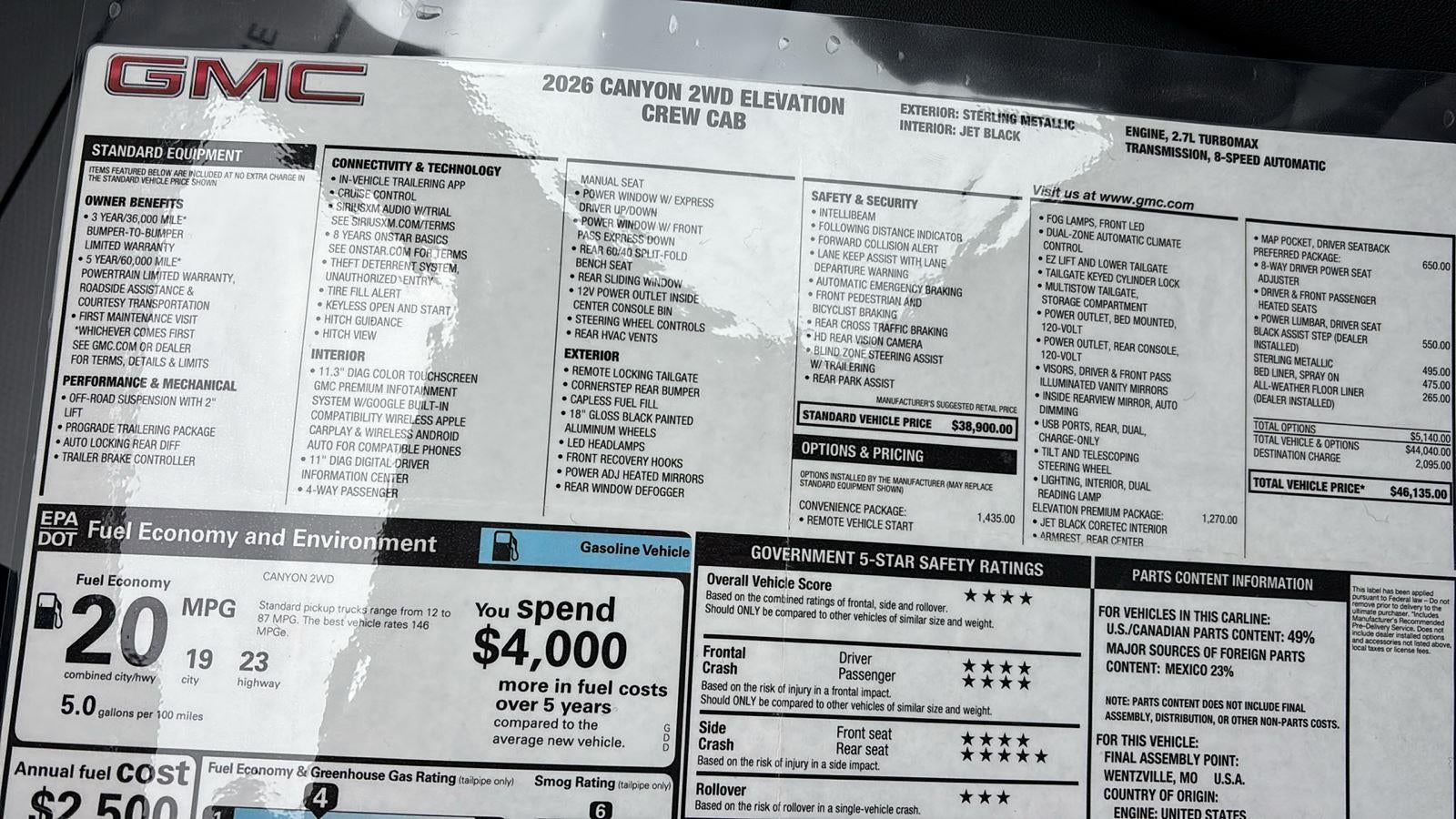 2026 GMC Canyon Elevation