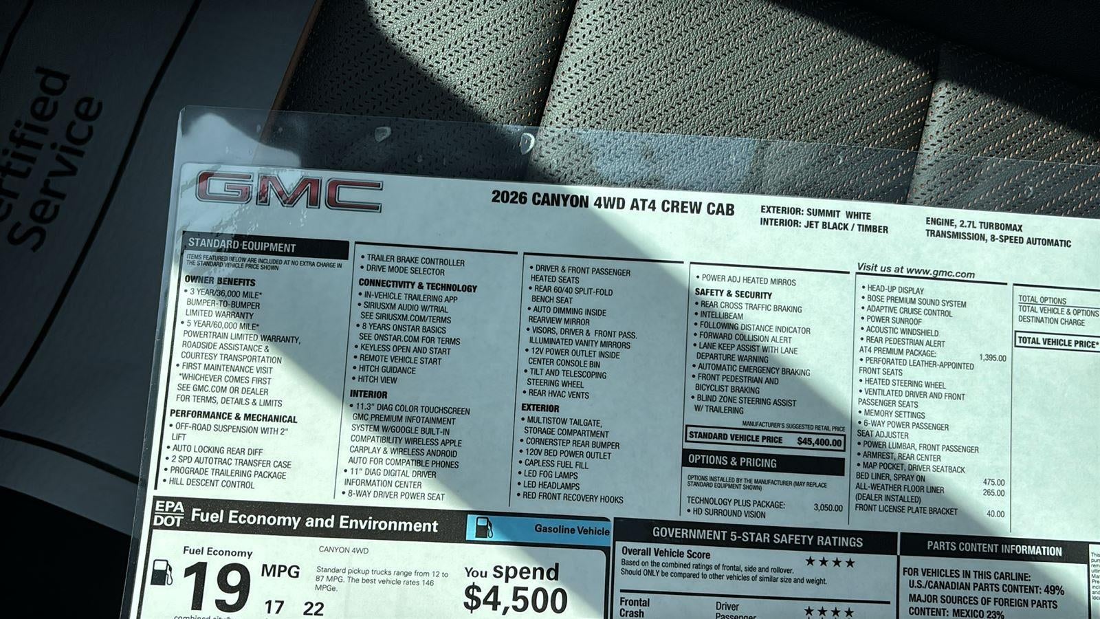 2026 GMC Canyon AT4