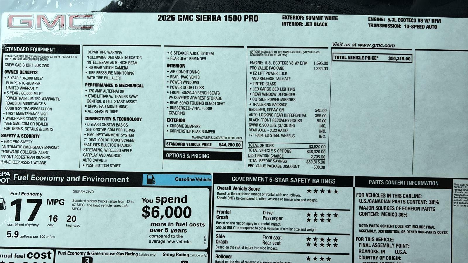 2026 GMC Sierra 1500 Pro
