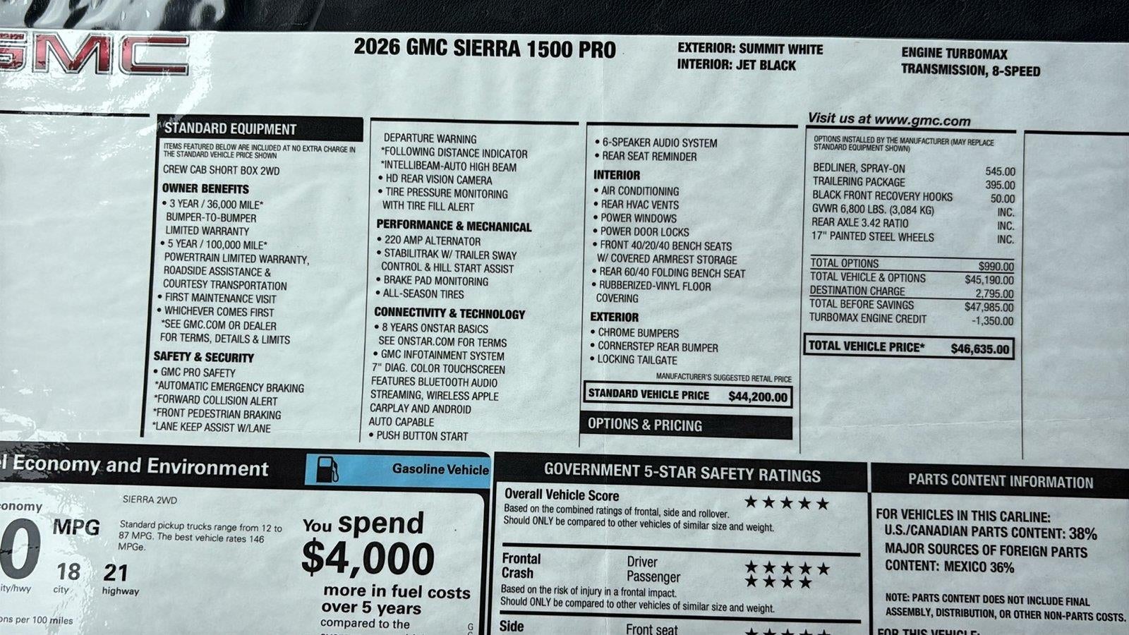 2026 GMC Sierra 1500 Pro