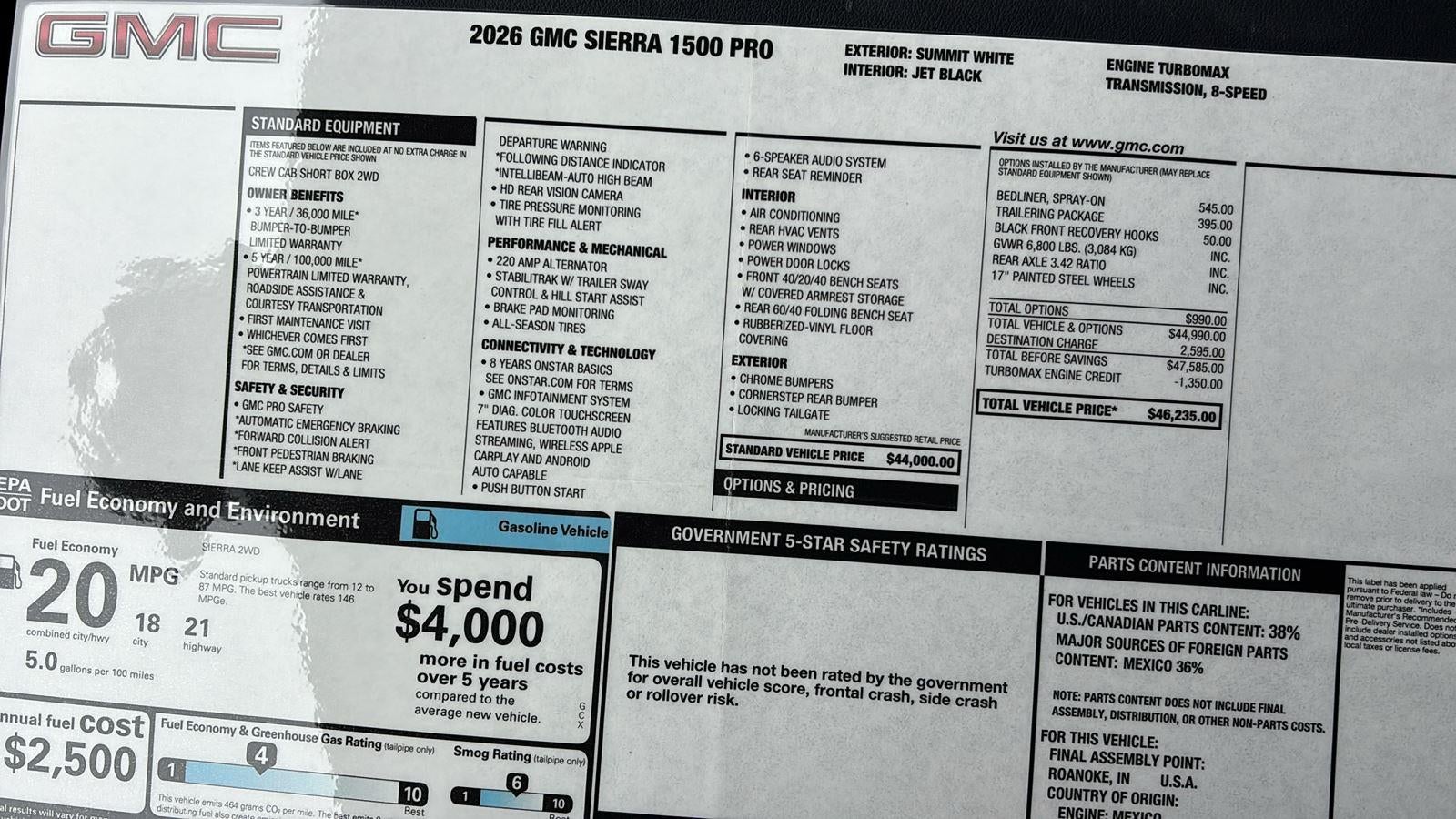 2026 GMC Sierra 1500 Pro