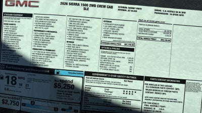 2026 GMC Sierra 1500 SLE