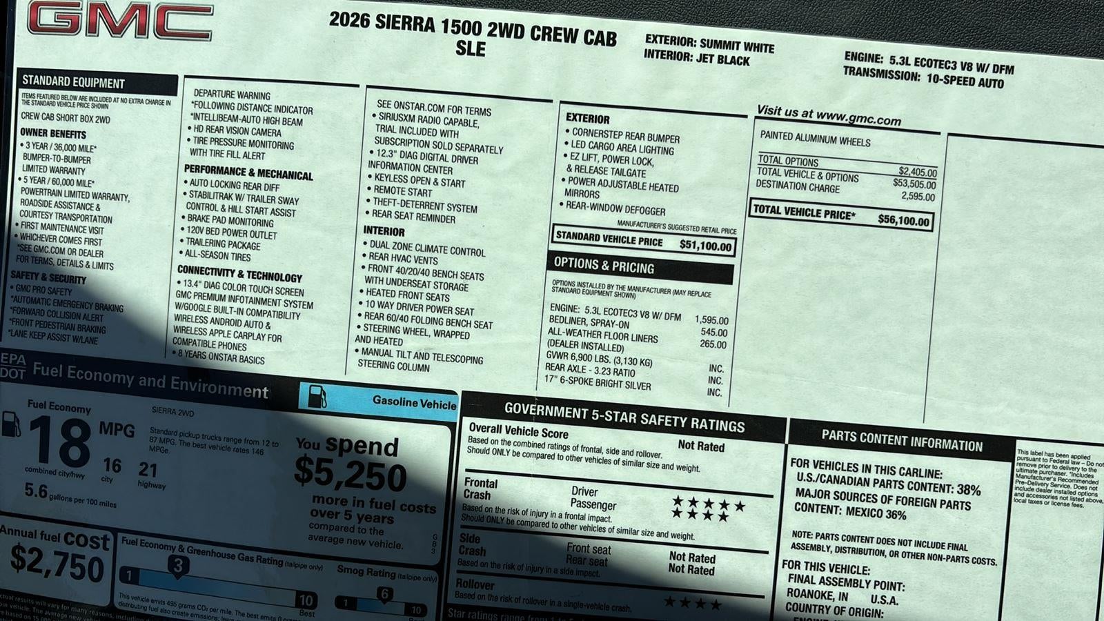 2026 GMC Sierra 1500 SLE