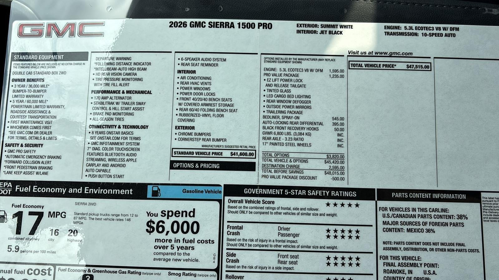 2026 GMC Sierra 1500 Pro