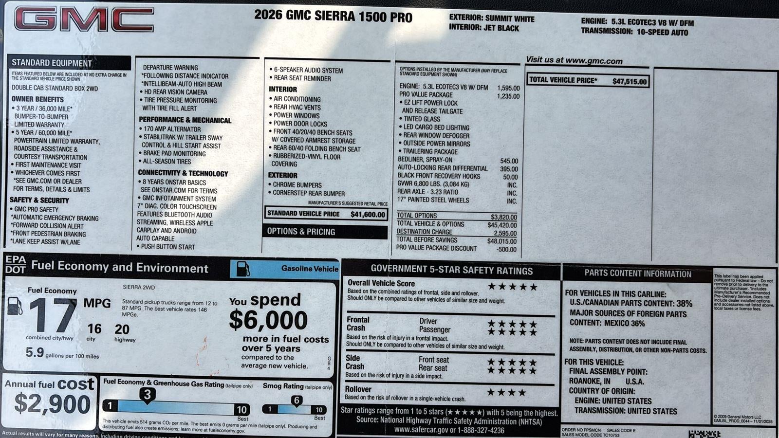 2026 GMC Sierra 1500 Pro