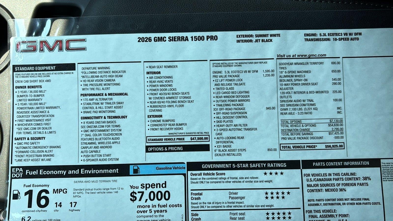 2026 GMC Sierra 1500 Pro