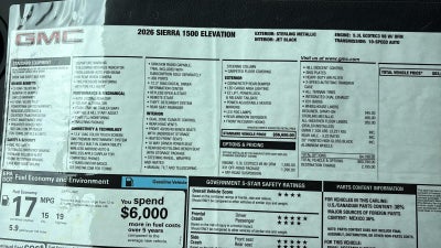 2026 GMC Sierra 1500 Elevation