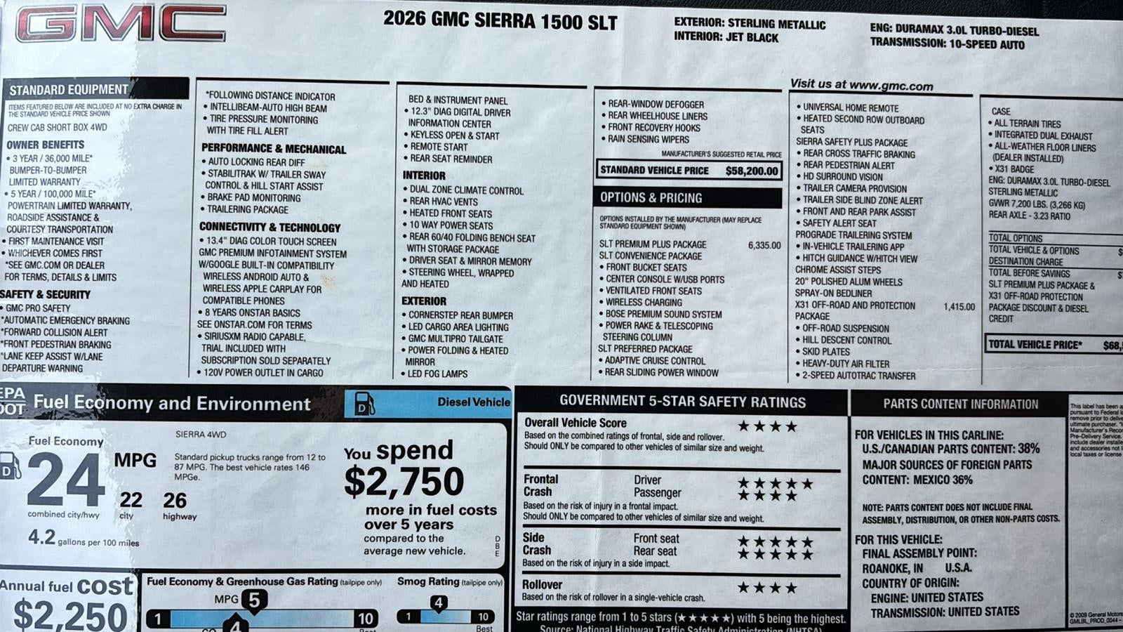 2026 GMC Sierra 1500 SLT