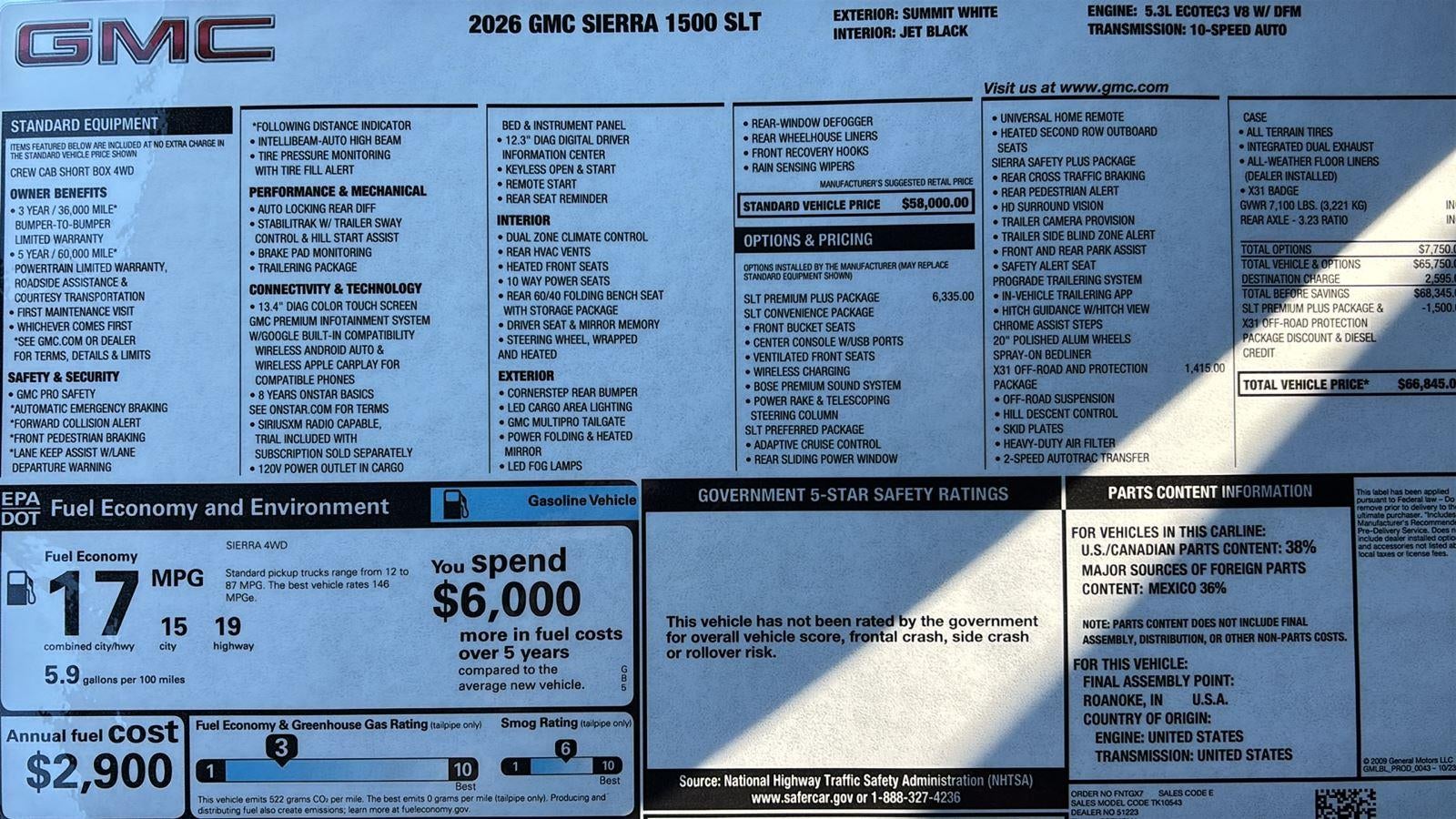 2026 GMC Sierra 1500 SLT