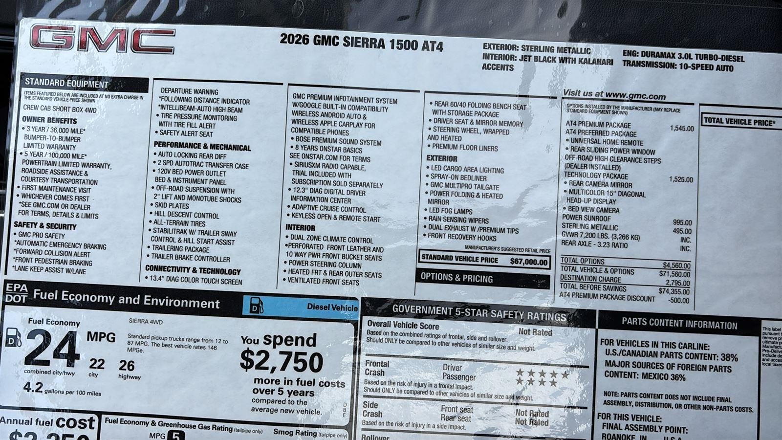 2026 GMC Sierra 1500 AT4