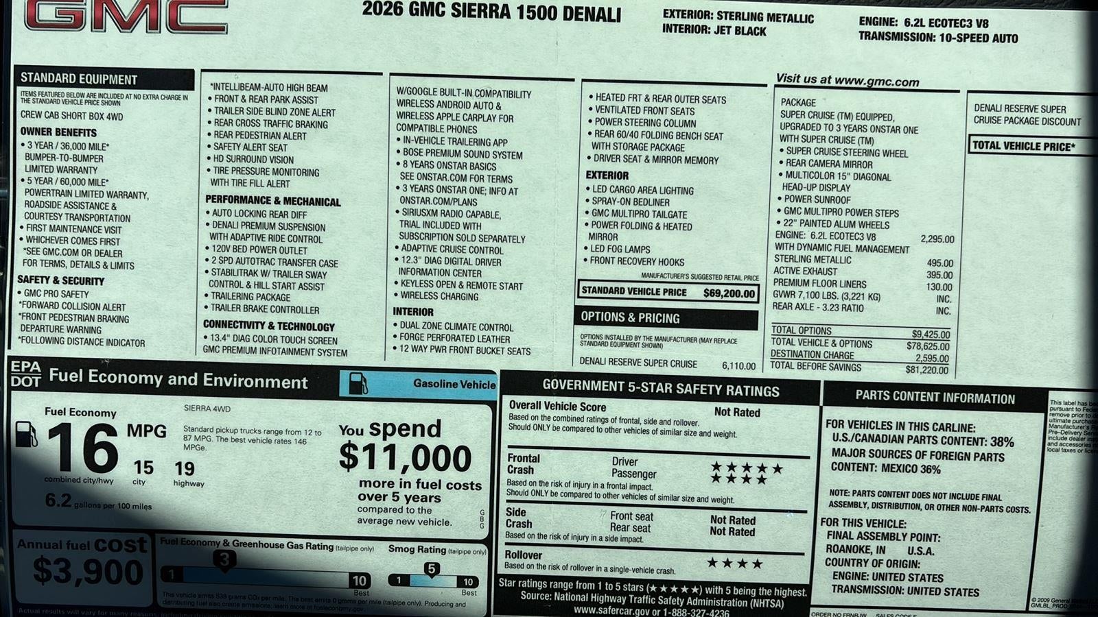 2026 GMC Sierra 1500 Denali