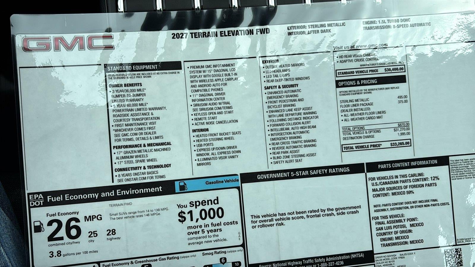 2027 GMC Terrain Elevation