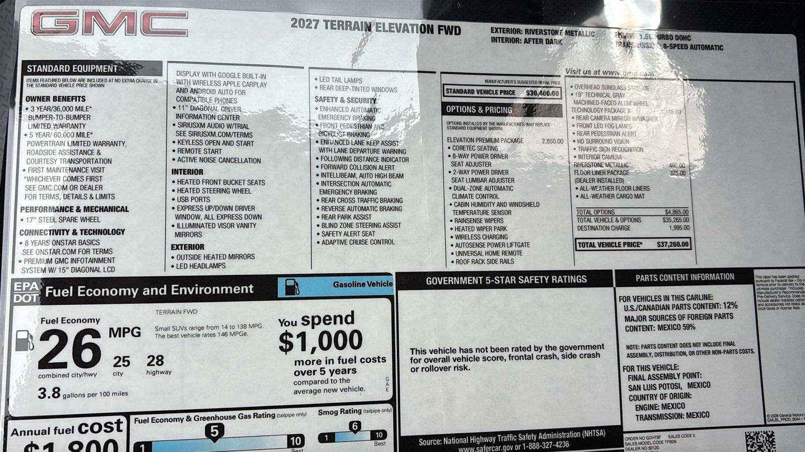 2027 GMC Terrain Elevation