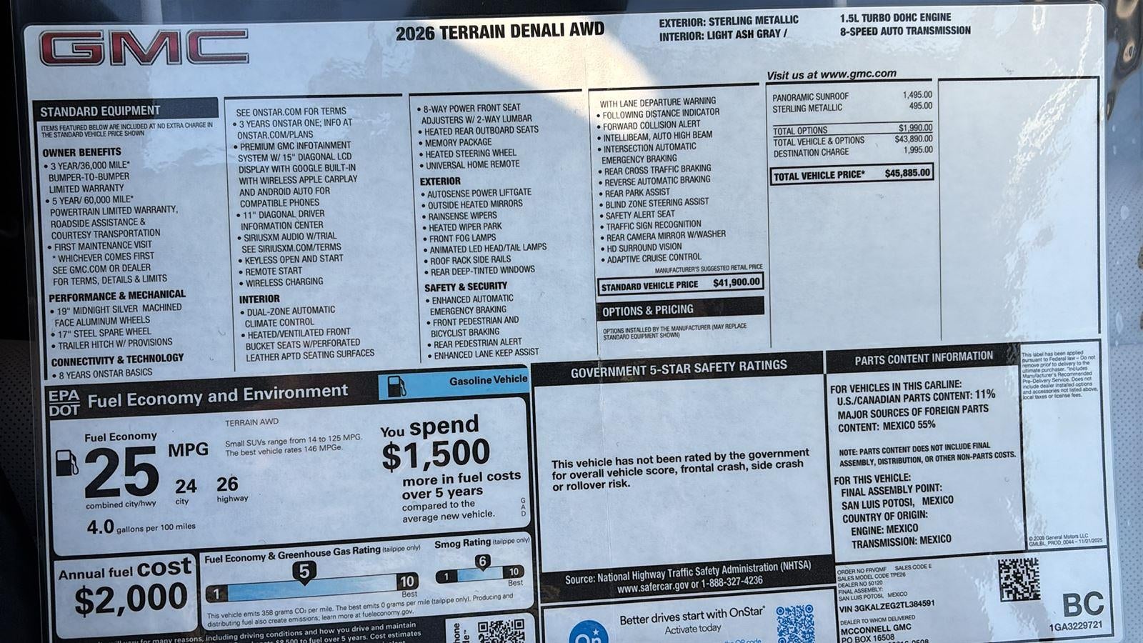 2026 GMC Terrain Denali