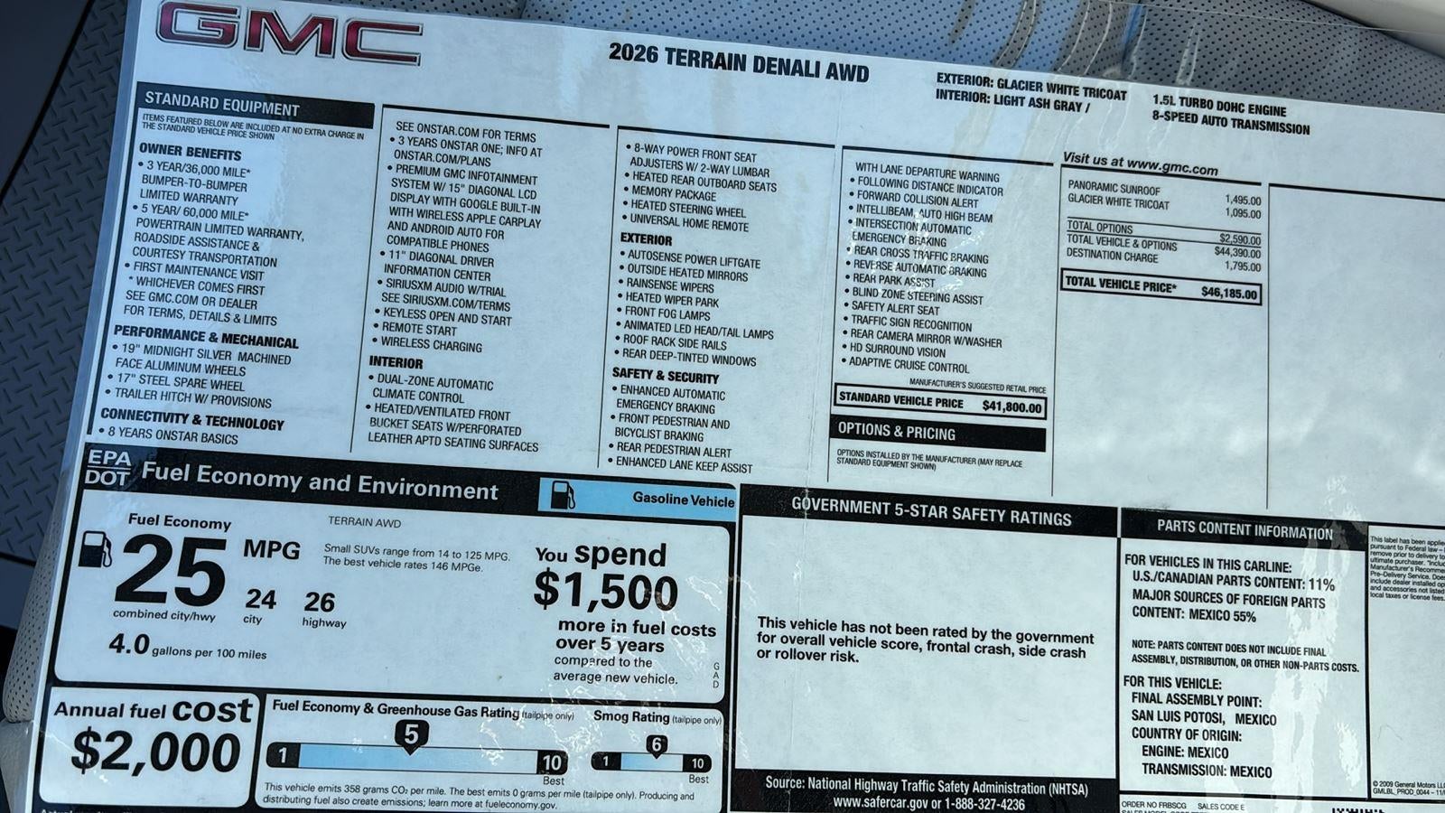 2026 GMC Terrain Denali