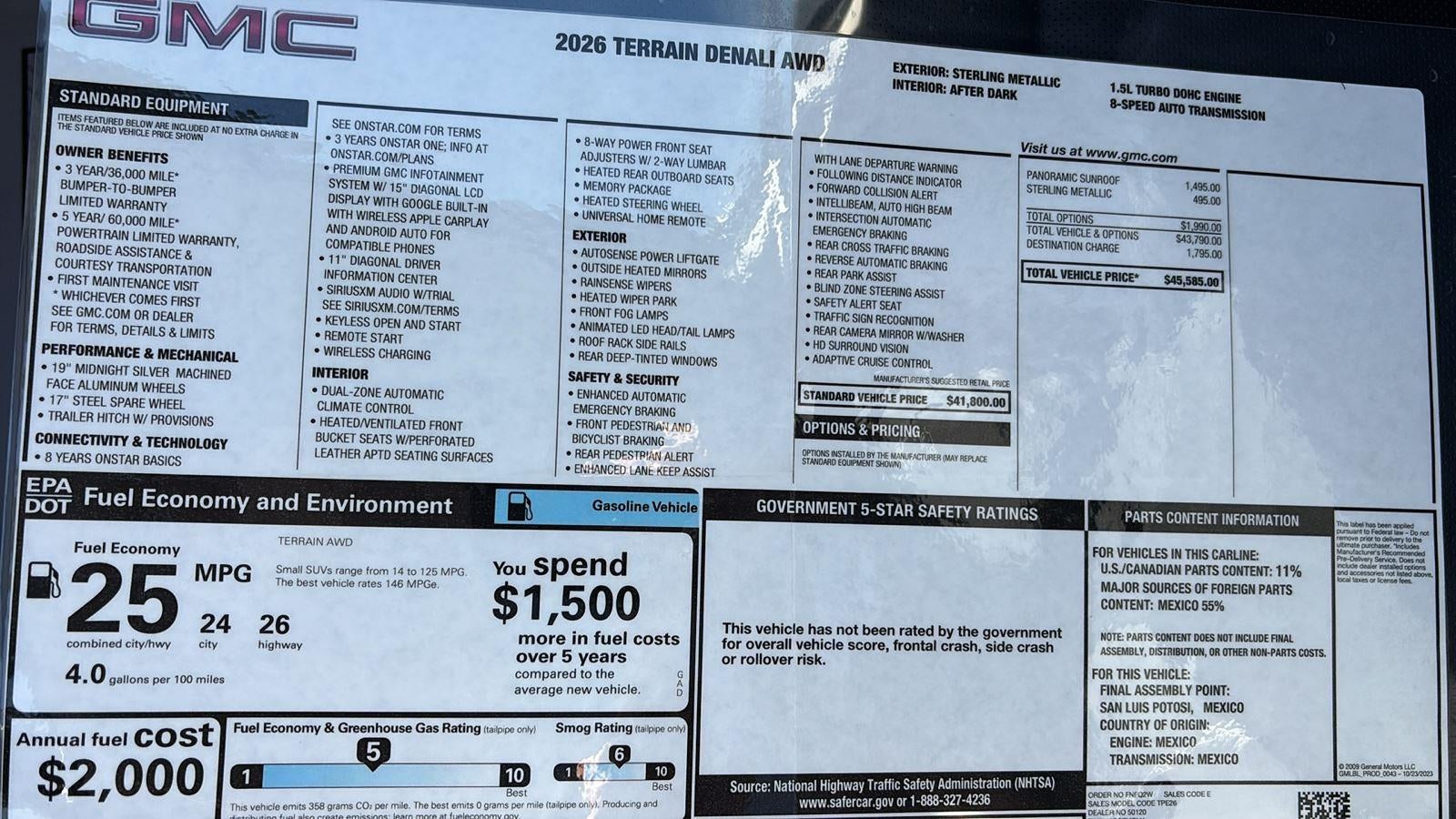 2026 GMC Terrain Denali