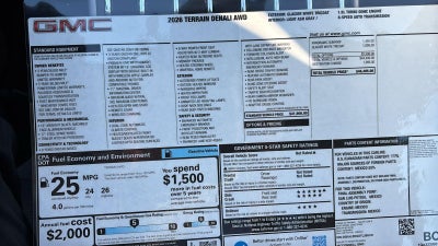 2026 GMC Terrain Denali
