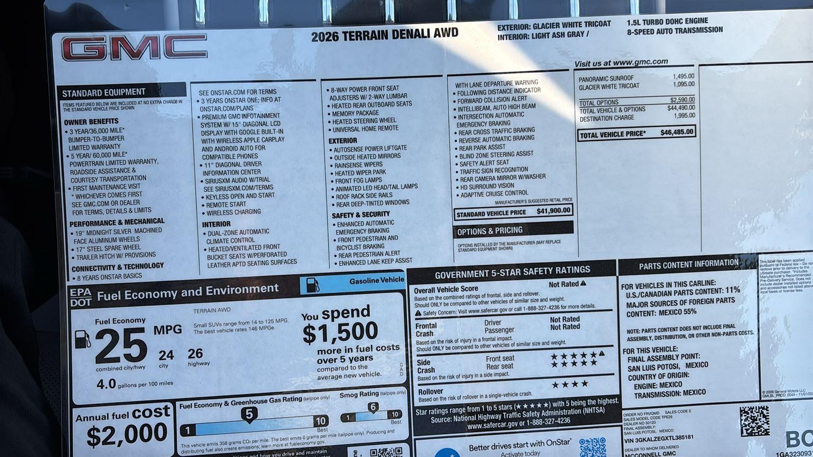 2026 GMC Terrain Denali