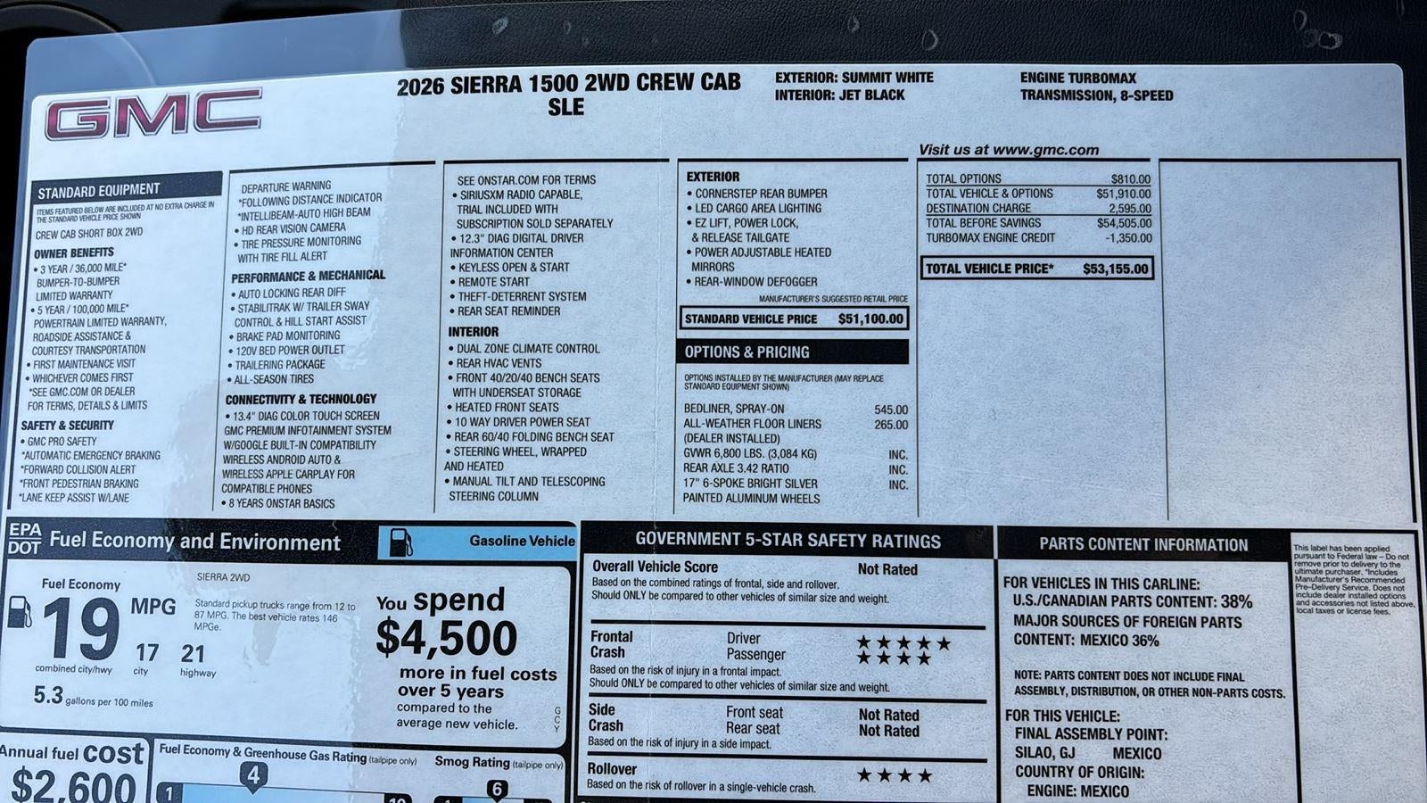 2026 GMC Sierra 1500 SLE