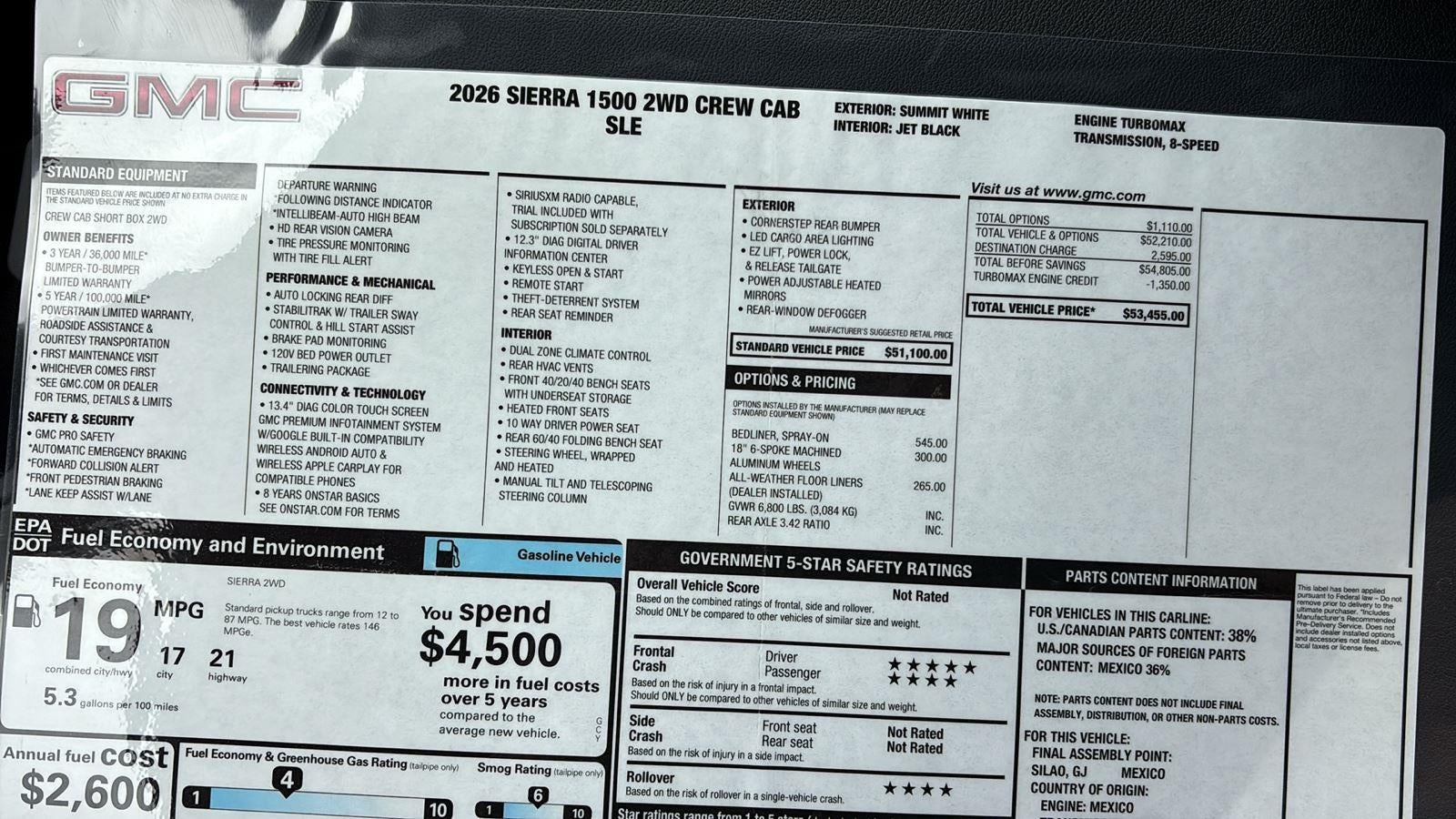 2026 GMC Sierra 1500 SLE