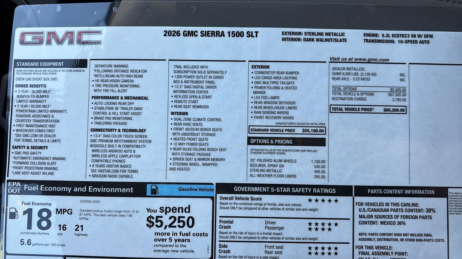 2026 GMC Sierra 1500 SLT