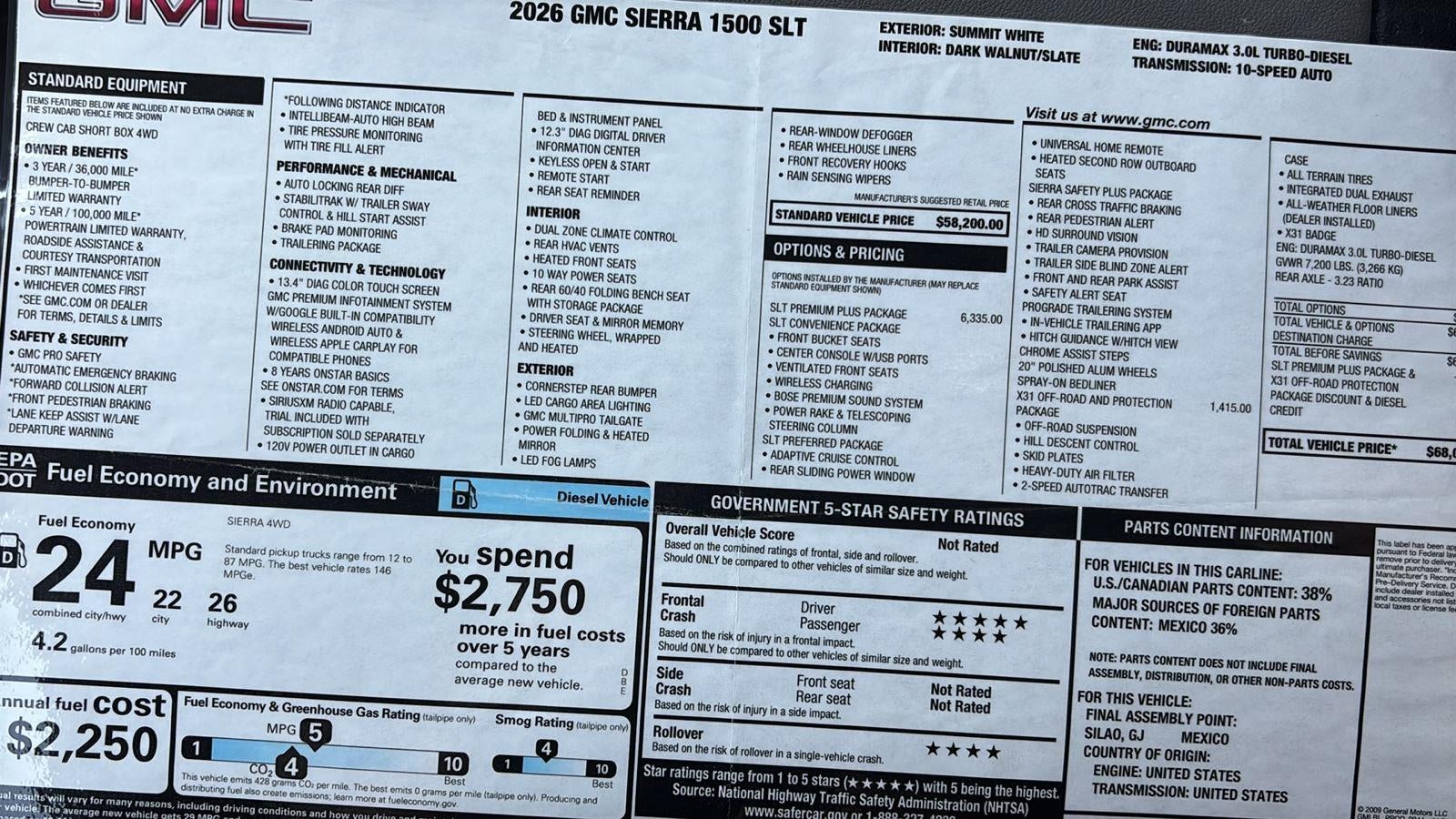 2026 GMC Sierra 1500 SLT