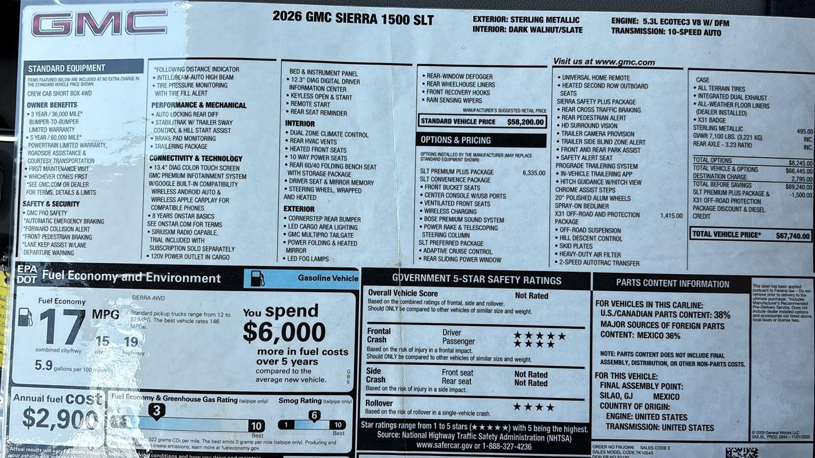 2026 GMC Sierra 1500 SLT