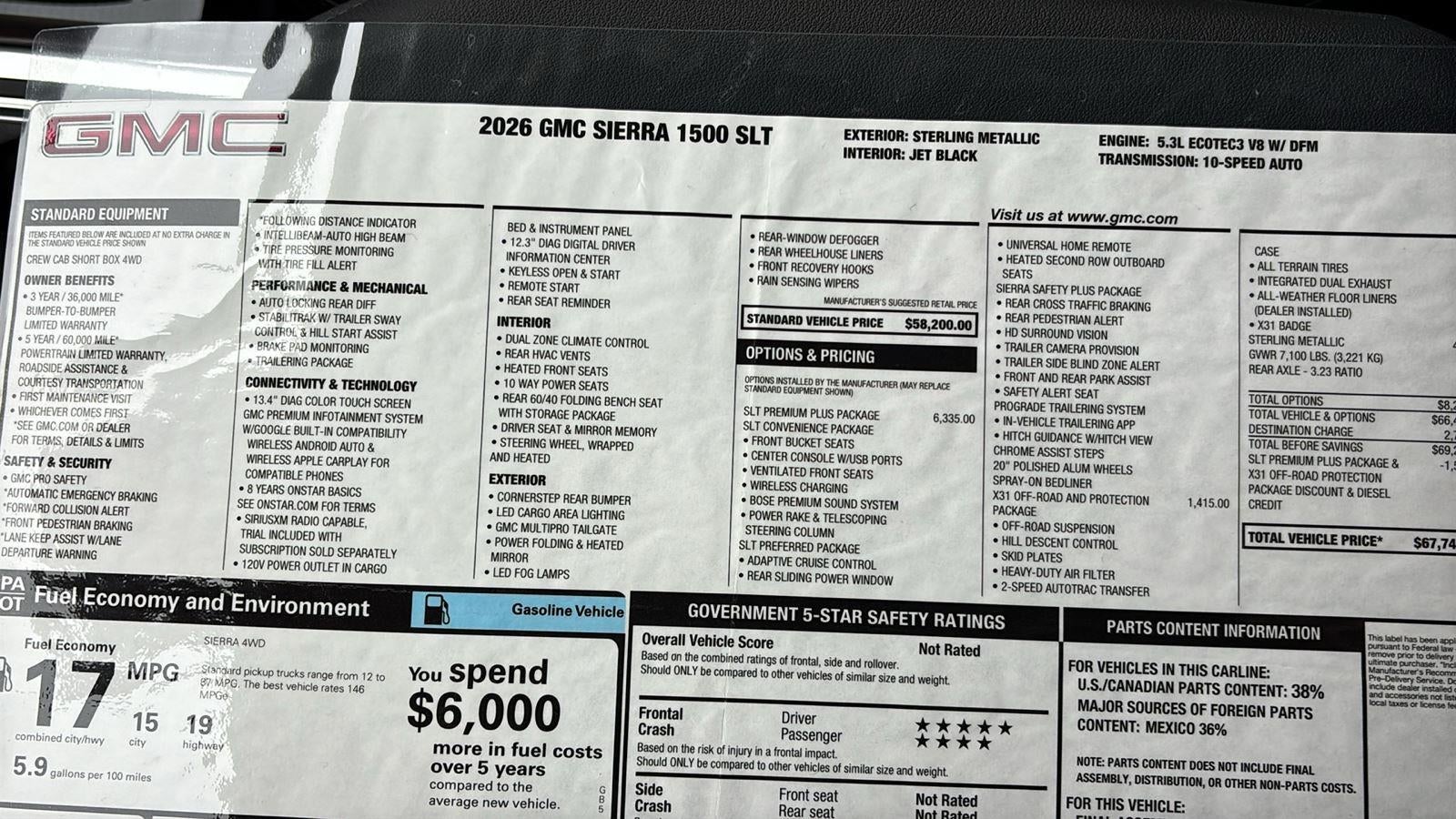 2026 GMC Sierra 1500 SLT